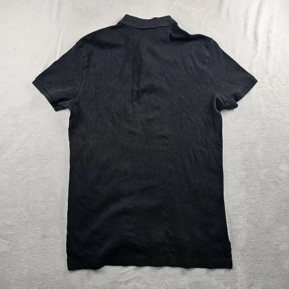 Polo Ralph Lauren Shirt Mens Medium Cotton Black White Embroidered Pony